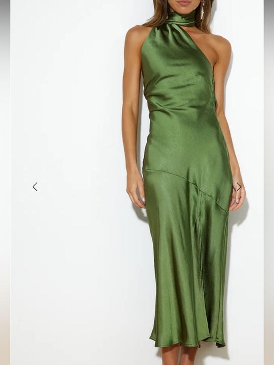 Hello Molly Dresses & Skirts - Hello Molly ATHENIAN SATIN MAXI DRESS OLIVE